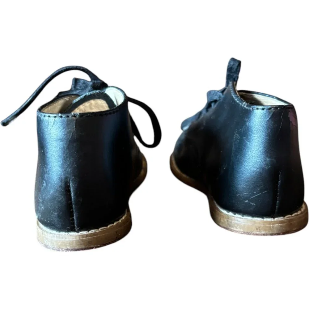 Footmates Alex Little‎ Boys 7M Oxford Shoes Black Leather Lace Up  Classic Dress